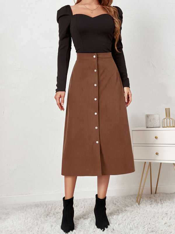 High Waisted Corduroy Skirt – Chic, Stylish, & Perfect for Any Season