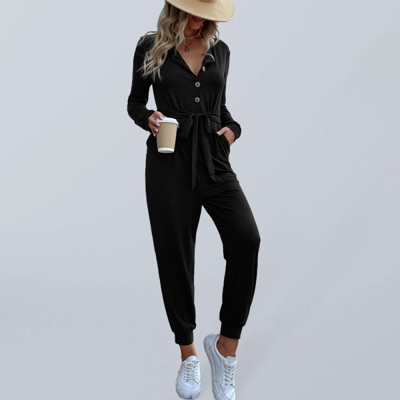 ✨ Chic & Cozy Long Sleeve Hooded Jumpsuit – Perfect for Casual Slays ✨