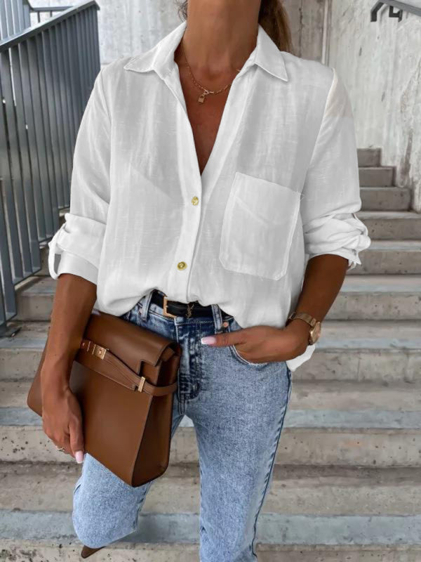 ✨ Chic V-Neck Lapel Shirt – Effortless Style for Any Occasion ✨