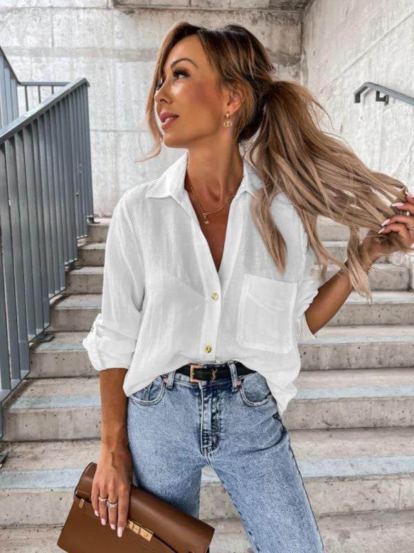 ✨ Chic V-Neck Lapel Shirt – Effortless Style for Any Occasion ✨