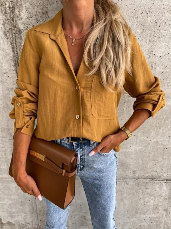 ✨ Chic V-Neck Lapel Shirt – Effortless Style for Any Occasion ✨