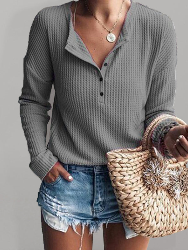 Chic & Stylish Round Neck Long Sleeve Top – Perfect for Any Season