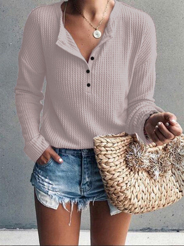 Chic & Stylish Round Neck Long Sleeve Top – Perfect for Any Season