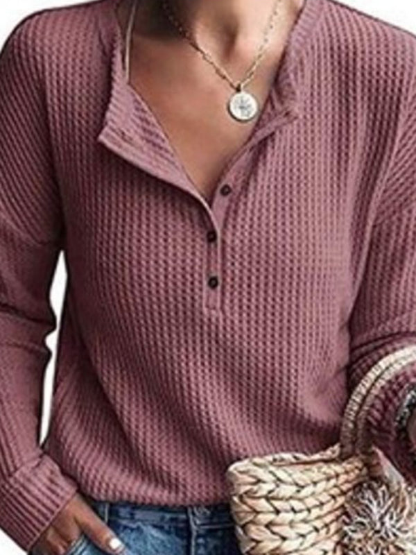 Chic & Stylish Round Neck Long Sleeve Top – Perfect for Any Season