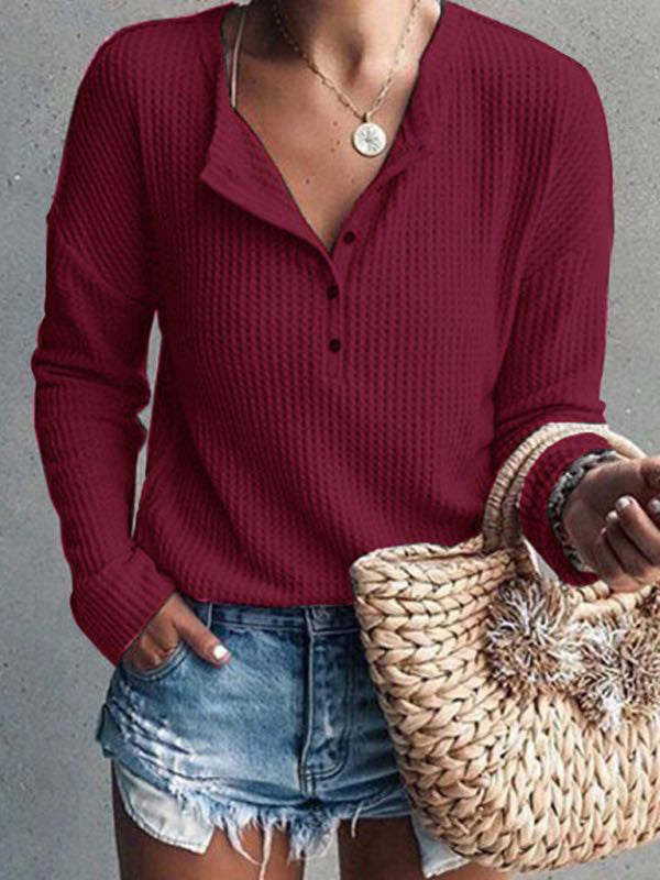 Chic & Stylish Round Neck Long Sleeve Top – Perfect for Any Season