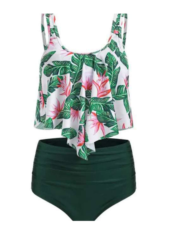 High Waist Ruffle Bikini stylish Floral Swimsuit – Trendy & Flattering Fit
