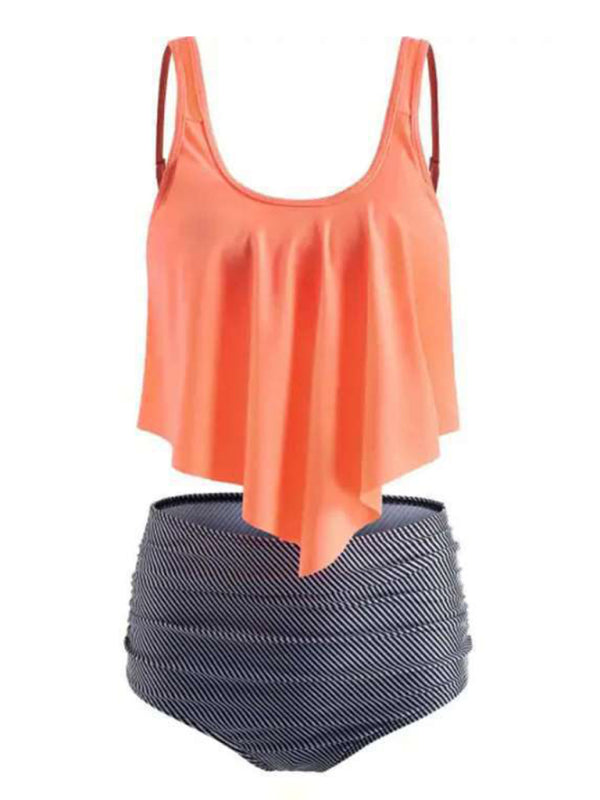 High Waist Ruffle Bikini stylish Floral Swimsuit – Trendy & Flattering Fit