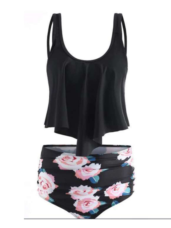 High Waist Ruffle Bikini stylish Floral Swimsuit – Trendy & Flattering Fit