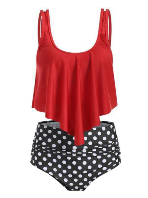 High Waist Ruffle Bikini stylish Floral Swimsuit – Trendy & Flattering Fit