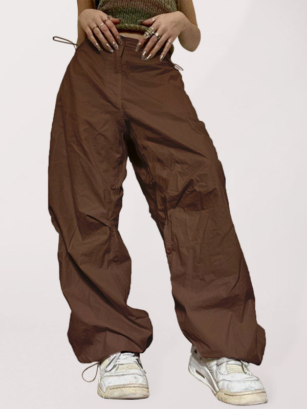Women's Trendy Straight-Leg Overalls Loose Fit Tie Waist Comfy Streetwear