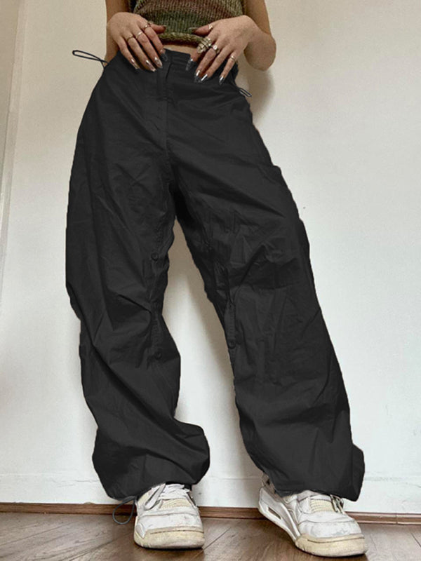 Women's Trendy Straight-Leg Overalls Loose Fit Tie Waist Comfy Streetwear
