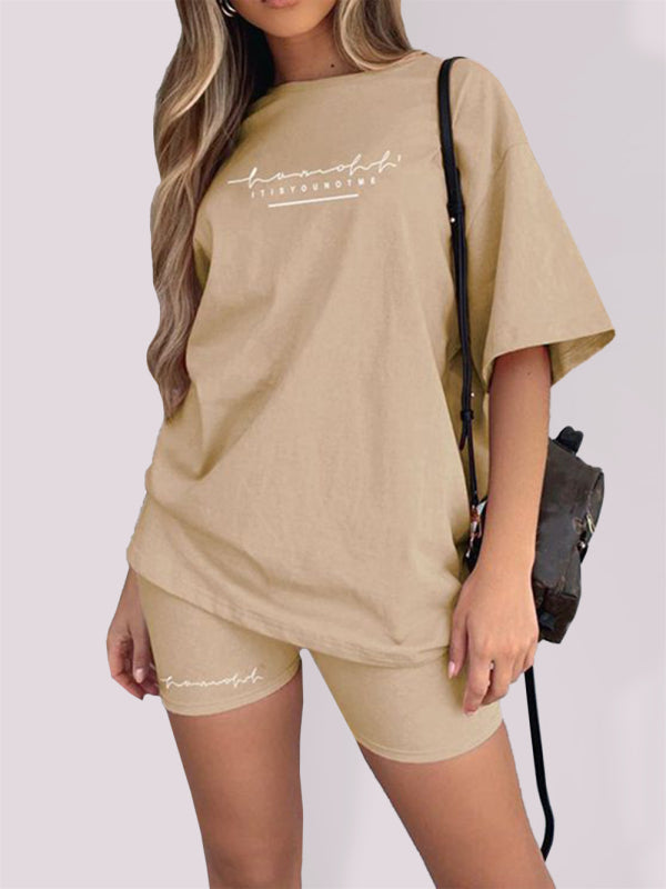 Trendy Letter Print Two-Piece Set – Casual, Chic & Comfy Outfit