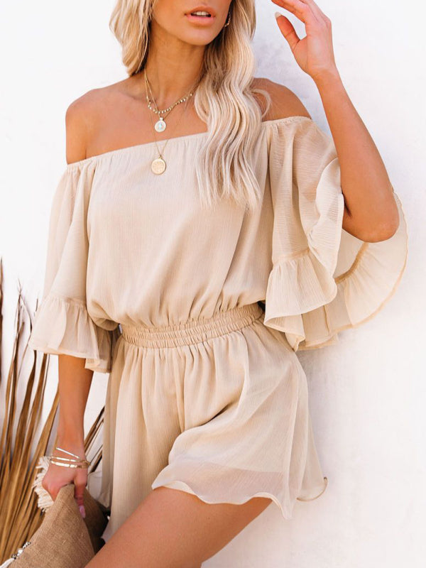 Chic One-Shoulder Chiffon Jumpsuit – Flowy, Stylish & Perfect for Summer