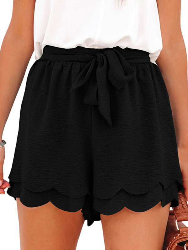 Chic High-Waist Petal Shorts with Belt – Stylish & Comfy for Summer