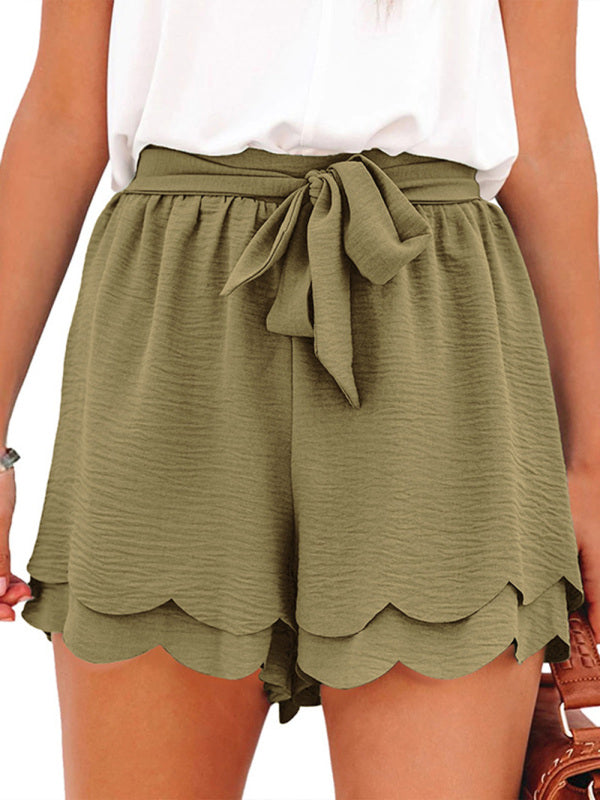Chic High-Waist Petal Shorts with Belt – Stylish & Comfy for Summer