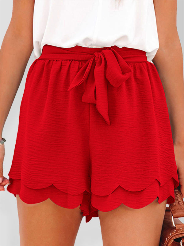 Chic High-Waist Petal Shorts with Belt – Stylish & Comfy for Summer