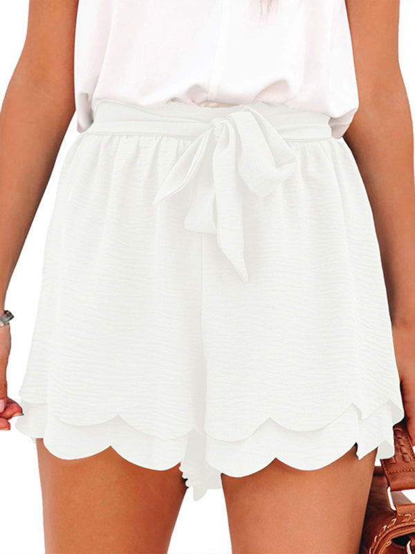 Chic High-Waist Petal Shorts with Belt – Stylish & Comfy for Summer