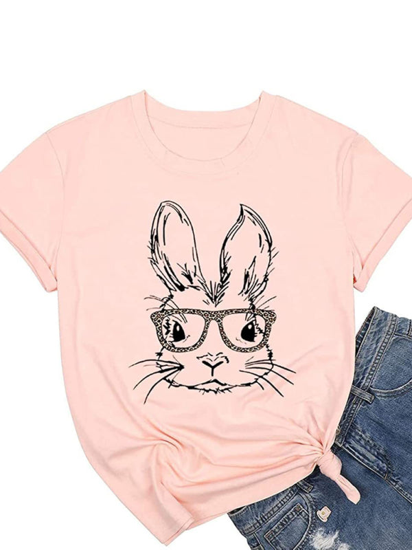 🐰 New Ladies’ Leopard Bunny Easter T-Shirt – Trendy & Fun! 🐆