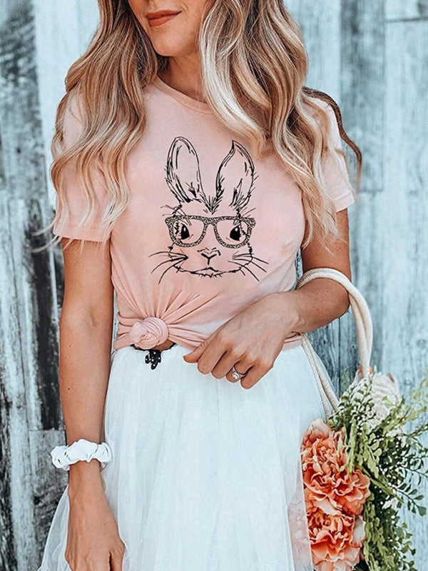 🐰 New Ladies’ Leopard Bunny Easter T-Shirt – Trendy & Fun! 🐆