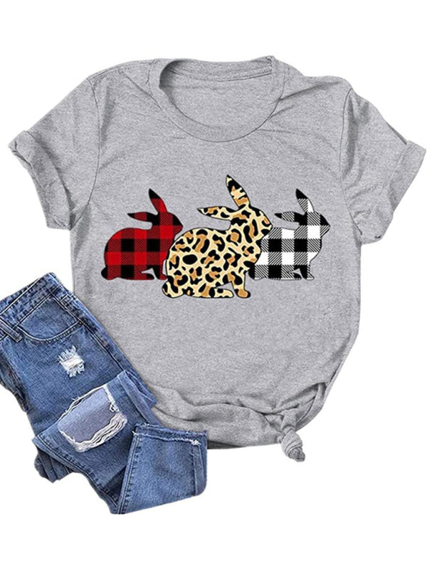 🐰 New Ladies’ Leopard Bunny Easter T-Shirt – Trendy & Fun! 🐆