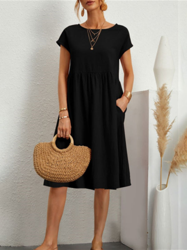 Chic A-Line Cotton Dress – Comfy, Stylish & Perfect for Any Occasion