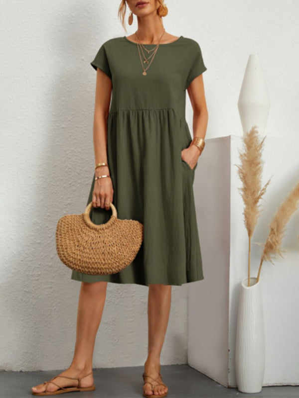 Chic A-Line Cotton Dress – Comfy, Stylish & Perfect for Any Occasion