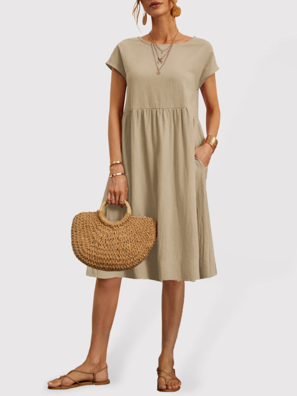 Chic A-Line Cotton Dress – Comfy, Stylish & Perfect for Any Occasion