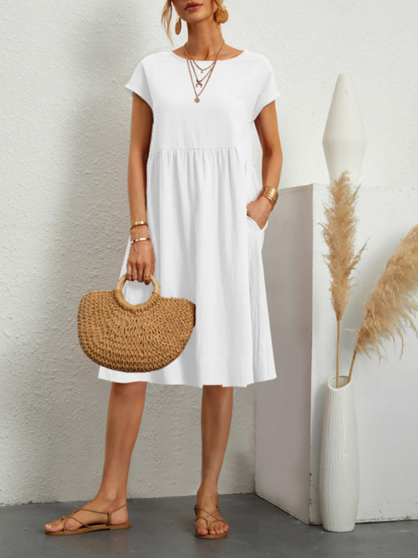 Chic A-Line Cotton Dress – Comfy, Stylish & Perfect for Any Occasion