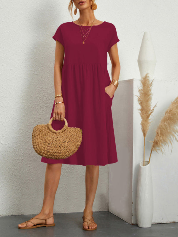 Chic A-Line Cotton Dress – Comfy, Stylish & Perfect for Any Occasion