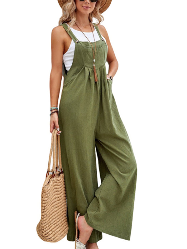 Cozy & Chic Women's Solid Casual Overalls – Perfect for Any Outfit
