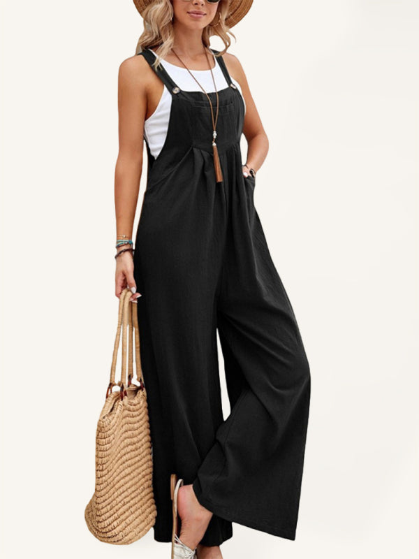 Cozy & Chic Women's Solid Casual Overalls – Perfect for Any Outfit