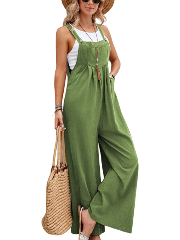 Cozy & Chic Women's Solid Casual Overalls – Perfect for Any Outfit