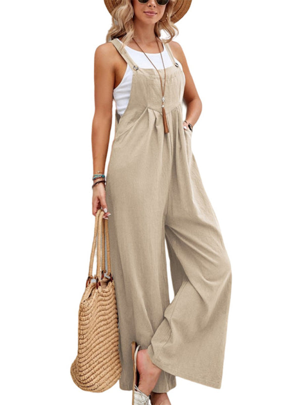 Cozy & Chic Women's Solid Casual Overalls – Perfect for Any Outfit