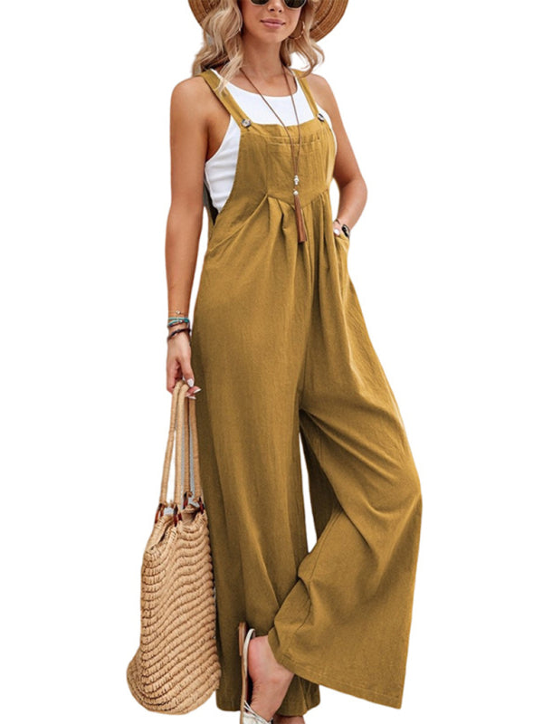 Cozy & Chic Women's Solid Casual Overalls – Perfect for Any Outfit