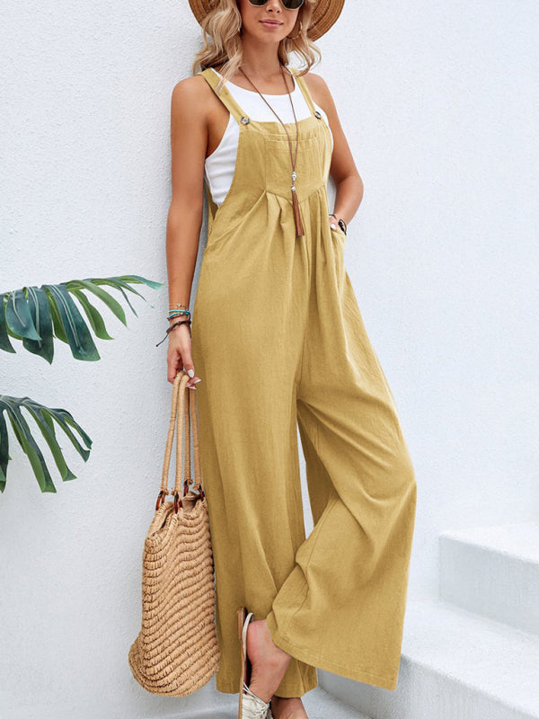 Cozy & Chic Women's Solid Casual Overalls – Perfect for Any Outfit