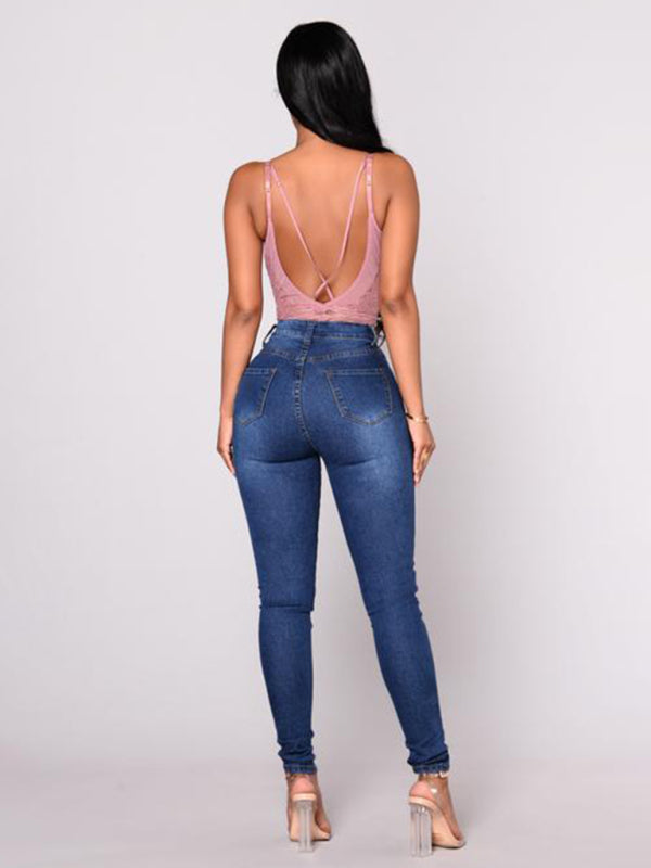 🖤 Sleek & Stretchy High-Waist Denim Pencil Pants – Chic, Comfy & Perfect for Every Outfit! 🔥