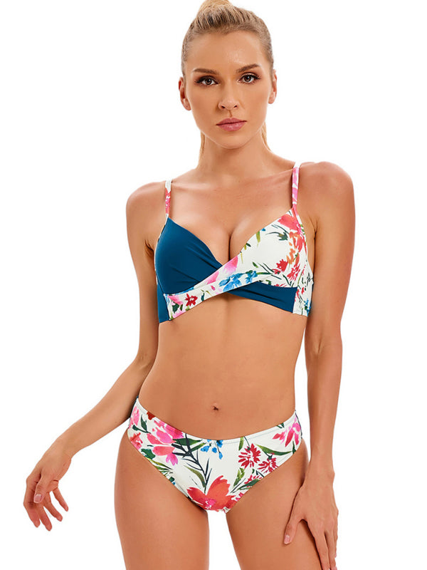 Tropical Floral Print Bikini Set – stylish & Trendy Swimwear for Summer