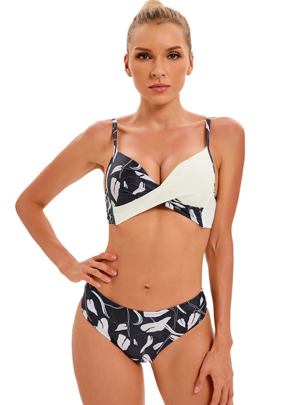 Tropical Floral Print Bikini Set – stylish & Trendy Swimwear for Summer