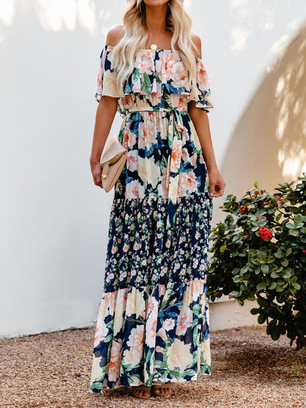 One-Shoulder Printed Maxi Dress – Flowy, Chic, and Perfect for Summer