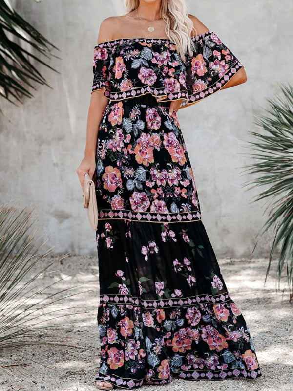 One-Shoulder Printed Maxi Dress – Flowy, Chic, and Perfect for Summer