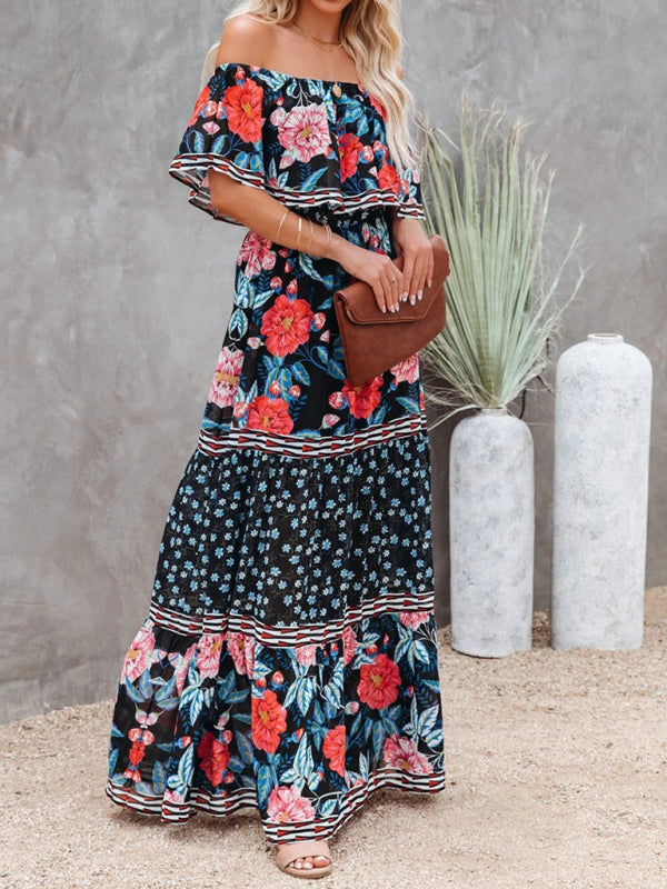 One-Shoulder Printed Maxi Dress – Flowy, Chic, and Perfect for Summer