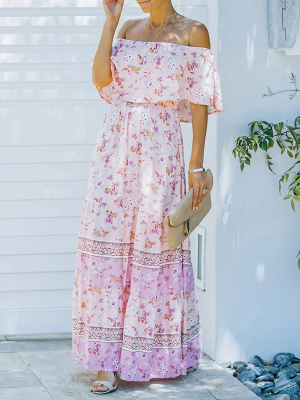 One-Shoulder Printed Maxi Dress – Flowy, Chic, and Perfect for Summer