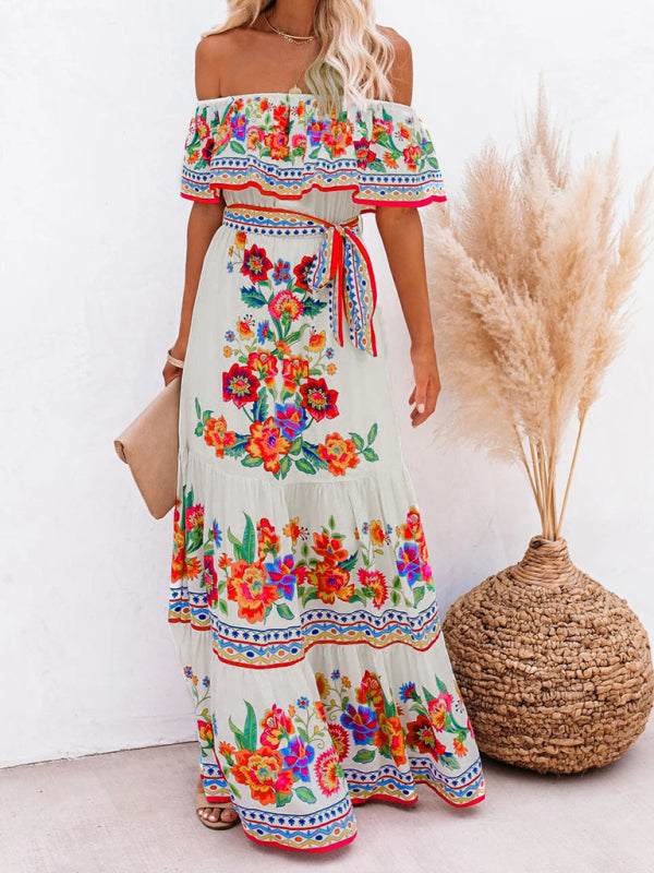 One-Shoulder Printed Maxi Dress – Flowy, Chic, and Perfect for Summer