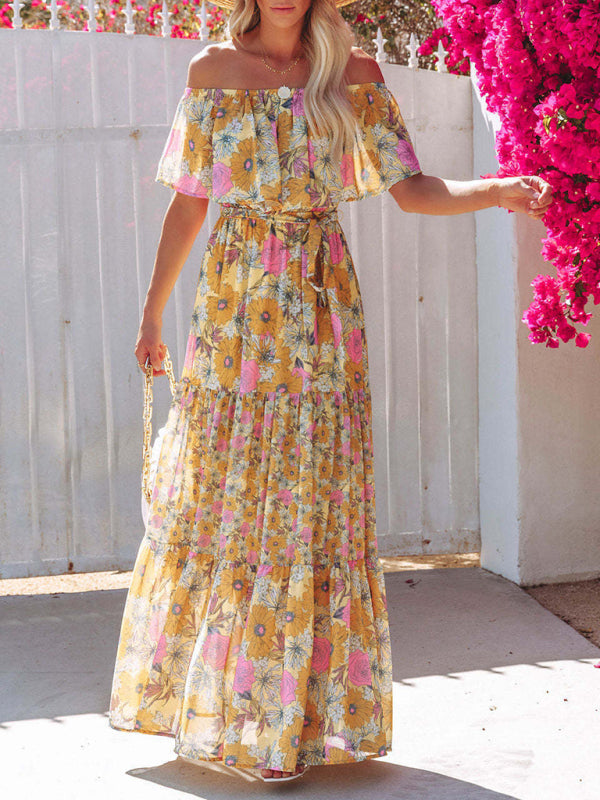 One-Shoulder Printed Maxi Dress – Flowy, Chic, and Perfect for Summer