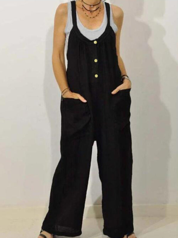 Chic & Comfy Cotton Linen Jumpsuit – Perfect for Everyday Style