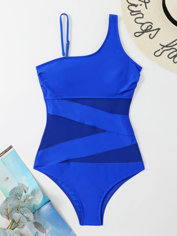 Chic One-Shoulder Cutout Swimsuit – stylish & Trendy Beachwear