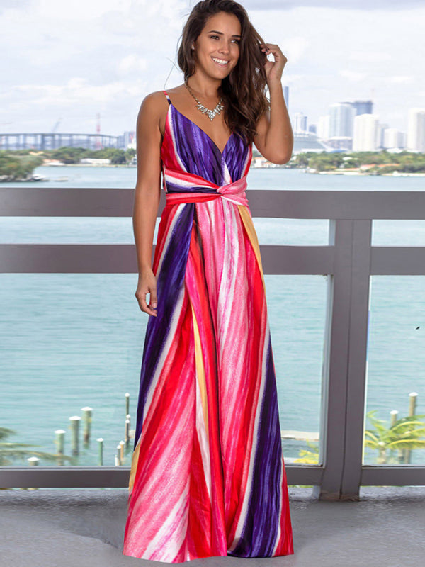 Flowy Boho Beach Dress – Sleeveless, Floral & Perfect for Summer