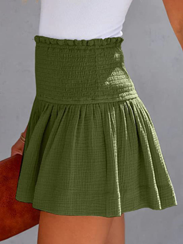 Chic High-Waist Pleated Wide-Leg Shorts Comfy Stylish Summer Essential