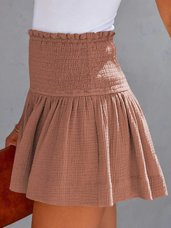 Chic High-Waist Pleated Wide-Leg Shorts Comfy Stylish Summer Essential