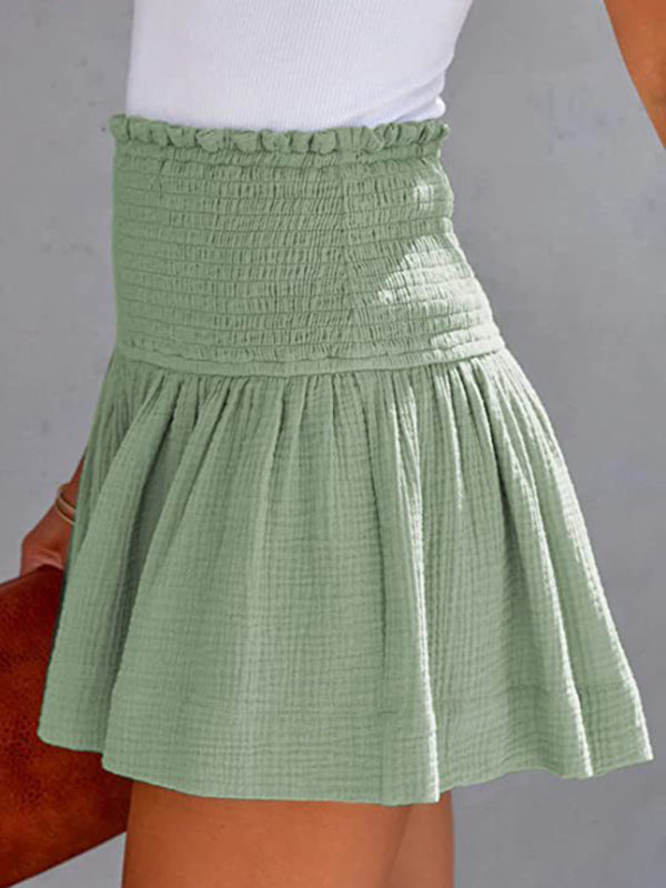 Chic High-Waist Pleated Wide-Leg Shorts Comfy Stylish Summer Essential